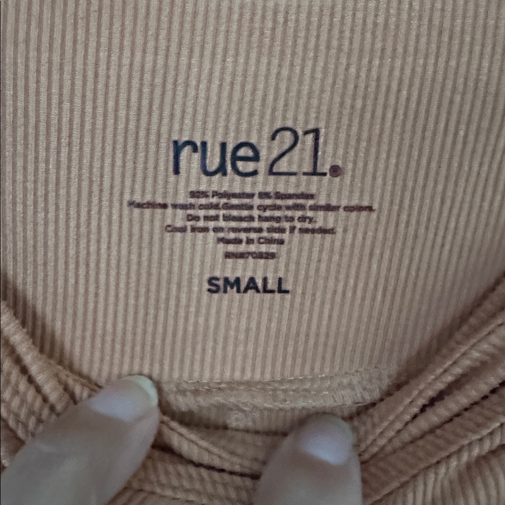 Rue21 Ribbed Tan Top - Picture 2 of 5